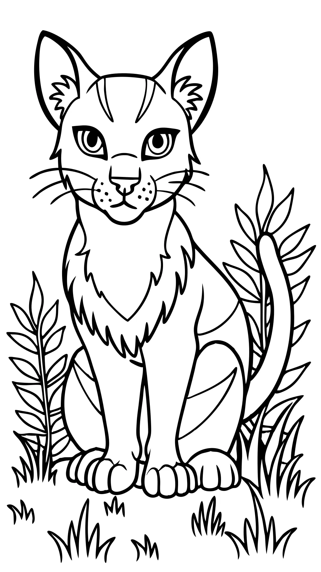 realistic warrior cat coloring pages